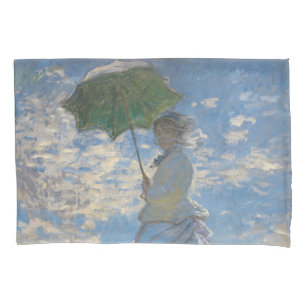 Claude Monet Frau mit einem Sonnenschirm Meisterwe Kissenbezug