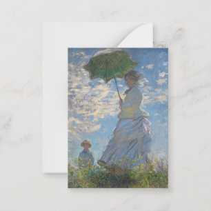 Claude Monet Frau mit einem Sonnenschirm Meisterwe Mitteilungskarte
