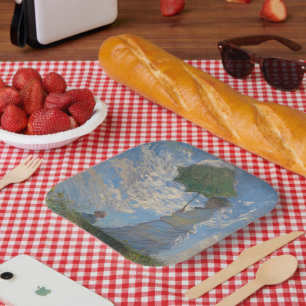 Claude Monet Frau mit einem Sonnenschirm Meisterwe Pappteller