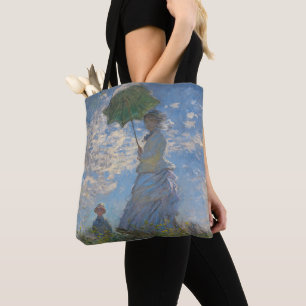 Claude Monet Frau mit einem Sonnenschirm Meisterwe Tasche