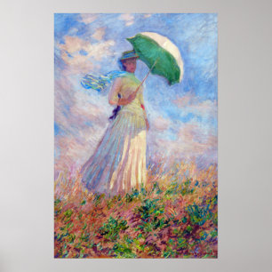 Claude Monet - Frau mit einem Sonnenschirm nach re Poster