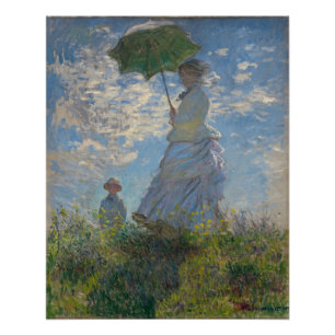 Claude Monet - Frau mit einem Sonnenschirm Poster
