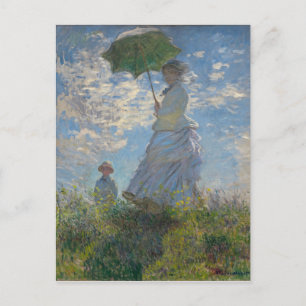 Claude Monet - Frau mit einem Sonnenschirm Postkarte