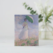 Claude Monet | Frau mit einem Sonnenschirm rechts  Postkarte (Stehend Vorderseite)