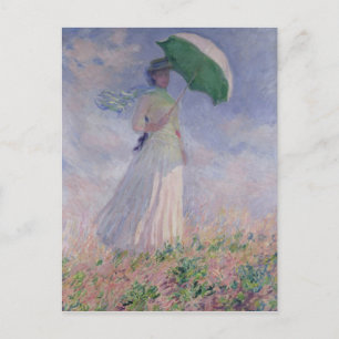 Claude Monet   Frau mit einem Sonnenschirm rechts  Postkarte