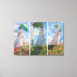 Claude Monet - Frau mit einem Sonnenschirm Serie Leinwanddruck