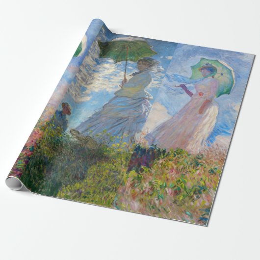 Claude Monet - Frau mit einer Reihe von Parasolen Geschenkpapier (Ungerollt)