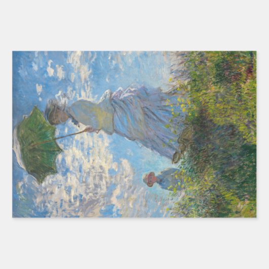 Claude Monet - Frau mit einer Reihe von Parasolen Geschenkpapier Set (Vorderseite)