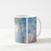 Claude Monet - Frau mit einer Reihe von Parasolen Kaffeetasse (VorderseiteRechts)