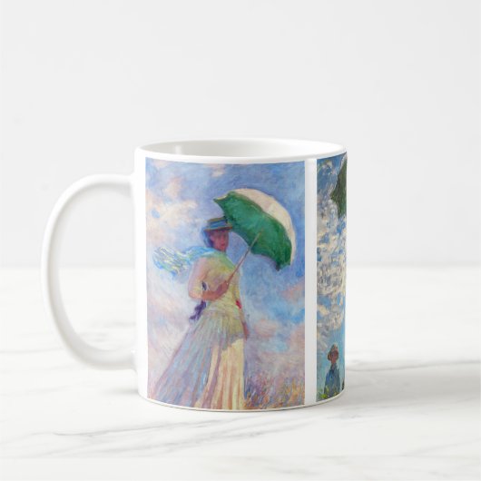 Claude Monet - Frau mit einer Reihe von Parasolen Kaffeetasse (Links)