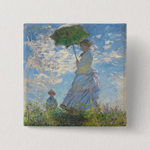 Claude Monet Frau mit Parasol Button
