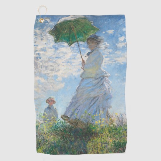Claude Monet Frau mit Parasol / La Promenade Golfhandtuch (Vorderseite)