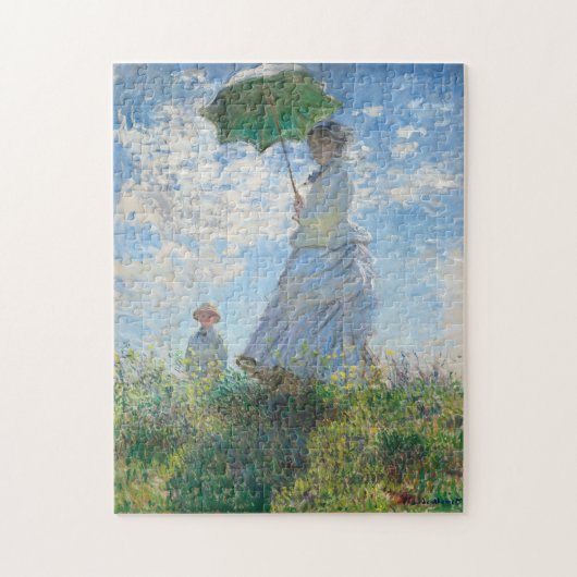 Claude Monet Frau mit Parasol / La Promenade Puzzle (Vertikal)