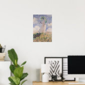 Claude Monet | Frau mit Parasol Links Poster (Heimbüro)