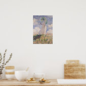 Claude Monet | Frau mit Parasol Links Poster (Küche)