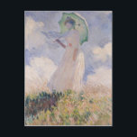 Claude Monet | Frau mit Parasol Links Postkarte<br><div class="desc">Frau mit Parasol wandte sich 1886 an die Links | von Claude Monet | Art Location: Museo d'Orsay,  Paris,  Frankreich | Französische Künstler | Image Collection number: XIR16615</div>