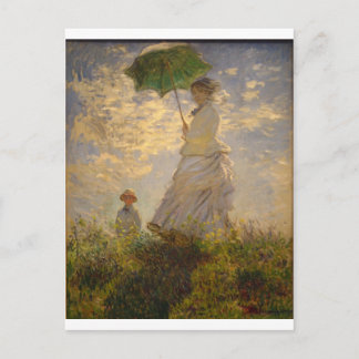 Claude Monet: Frau mit Sonnenschirm, 1875 Postkarte