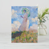 Claude Monet - Frau mit Sonnenschirm Einladung (Stehend Vorderseite)