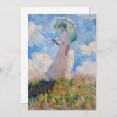 Claude Monet - Frau mit Sonnenschirm Einladung (Vorne/Hinten)