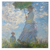 Claude Monet | Frau mit Sonnenschirm Fliese (Vorderseite)