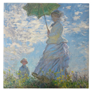 Claude Monet   Frau mit Sonnenschirm Fliese