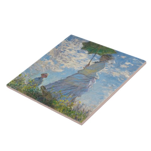 Claude Monet | Frau mit Sonnenschirm Fliese (Seite)