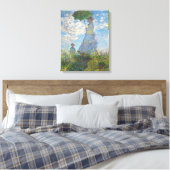 Claude Monet | Frau mit Sonnenschirm Leinwanddruck (Insitu (Schlafzimmer))