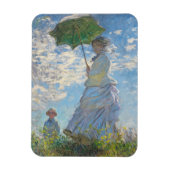 Claude Monet | Frau mit Sonnenschirm Magnet (Vertikal)