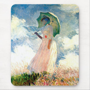 Claude Monet-Frau mit Sonnenschirm Mousepad