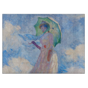 Claude Monet - Frau mit Sonnenschirm nach links ge Schneidebrett