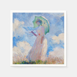 Claude Monet - Frau mit Sonnenschirm nach links Serviette