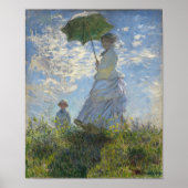 Claude Monet Frau mit Sonnenschirm Poster (Vorne)