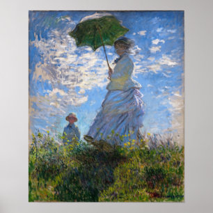Claude Monet: Frau mit Sonnenschirm Poster
