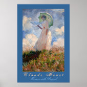 Claude Monet: Frau mit Sonnenschirm Poster (Vorne)