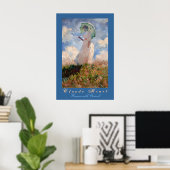 Claude Monet: Frau mit Sonnenschirm Poster (Heimbüro)