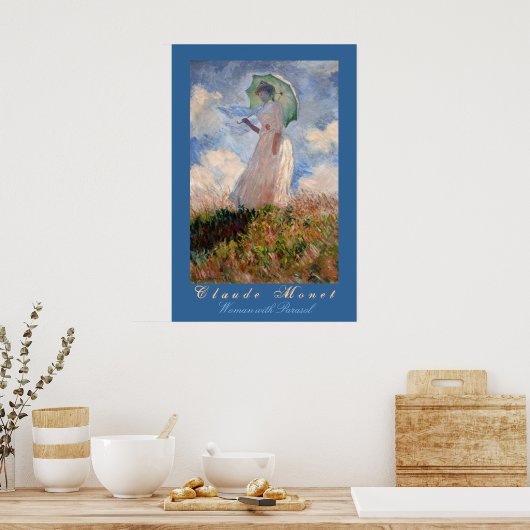 Claude Monet: Frau mit Sonnenschirm Poster (Küche)