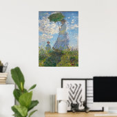 Claude Monet | Frau mit Sonnenschirm Poster (Heimbüro)