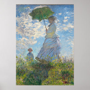 Claude Monet Frau mit Sonnenschirm Poster