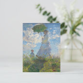 Claude Monet | Frau mit Sonnenschirm Postkarte (Stehend Vorderseite)