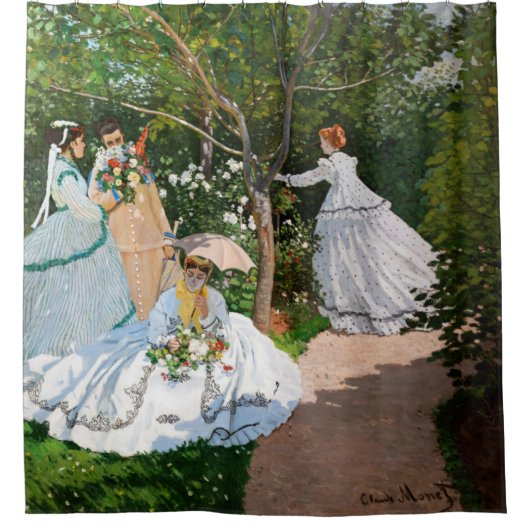 Claude Monet - Frauen im Garten Duschvorhang (Vorderseite)