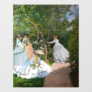 Claude Monet - Frauen im Garten Fensteraufkleber