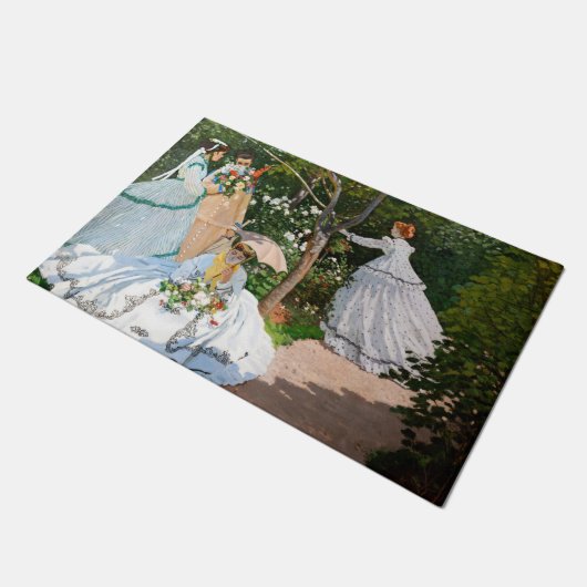Claude Monet - Frauen im Garten Fußmatte (Schrägansicht)