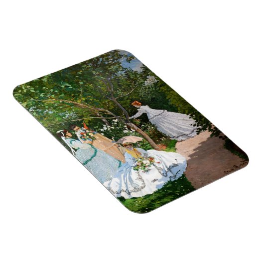 Claude Monet - Frauen im Garten Magnet (Rechte Seite)