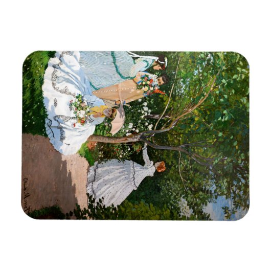 Claude Monet - Frauen im Garten Magnet (Horizontal)