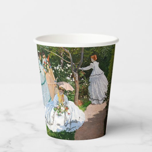Claude Monet - Frauen im Garten Pappbecher (Rückseite)