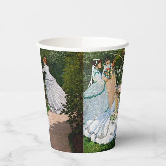 Claude Monet - Frauen im Garten Pappbecher (Links)