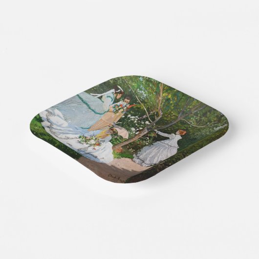 Claude Monet - Frauen im Garten Pappteller (Gewinkelt)