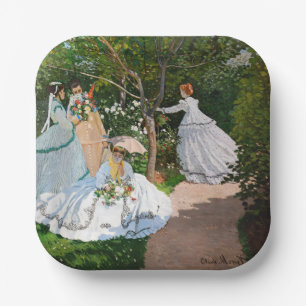 Claude Monet - Frauen im Garten Pappteller