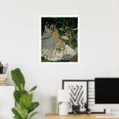 Claude Monet | Frauen im Garten Poster (Heimbüro)