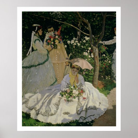 Claude Monet | Frauen im Garten Poster (Vorne)